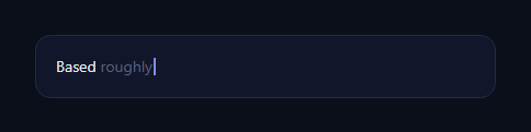 Screenshot of the AI Token Flicker Typing Loader snippet rendered live