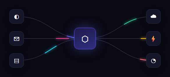 Screenshot of the Animated Beam snippet rendered live