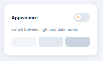 Screenshot of the Dark Mode Toggle snippet rendered live
