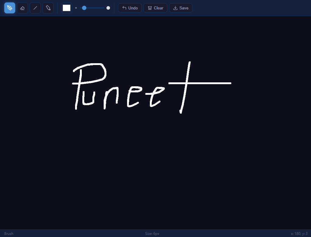 Screenshot of the Drawing Canvas snippet rendered live