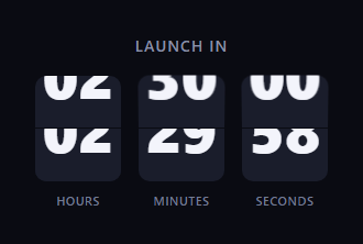 Screenshot of the Flip Countdown snippet rendered live