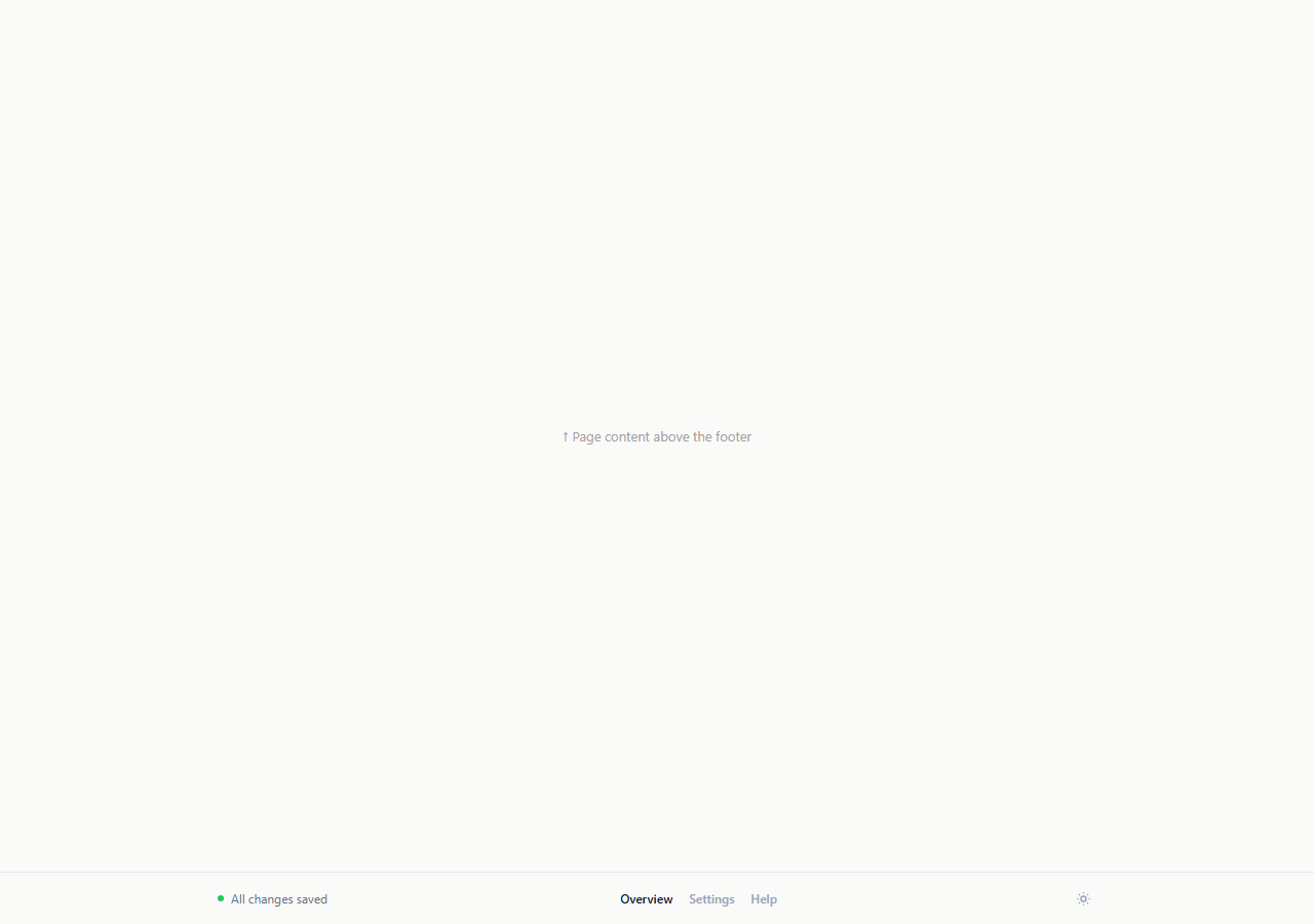 Screenshot of the Minimal Single-Page App Footer snippet rendered live