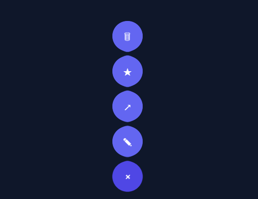 Screenshot of the Gooey Menu snippet rendered live