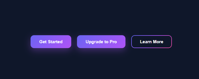 Screenshot of the Gradient Button snippet rendered live