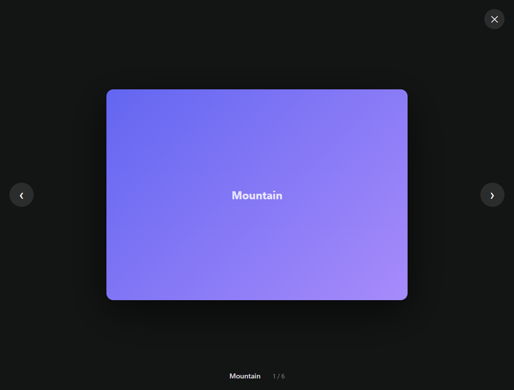Screenshot of the Image Lightbox snippet rendered live