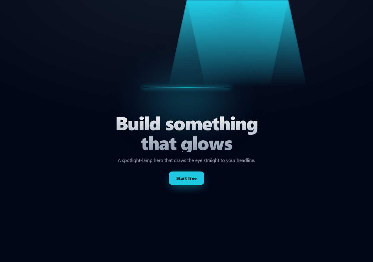Screenshot of the Lamp Header snippet rendered live