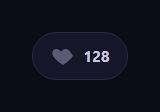 Screenshot of the Like Burst Button snippet rendered live