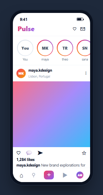 Screenshot of the Mobile Feed Screen snippet rendered live