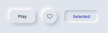 Screenshot of the Neumorphic Button snippet rendered live