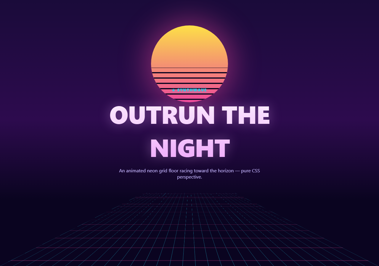 Screenshot of the Retro Grid snippet rendered live