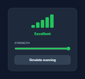 Screenshot of the Signal Strength Bars snippet rendered live