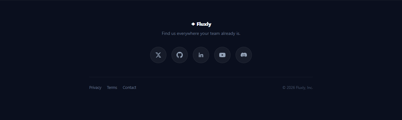 Screenshot of the Social Magnet Footer snippet rendered live