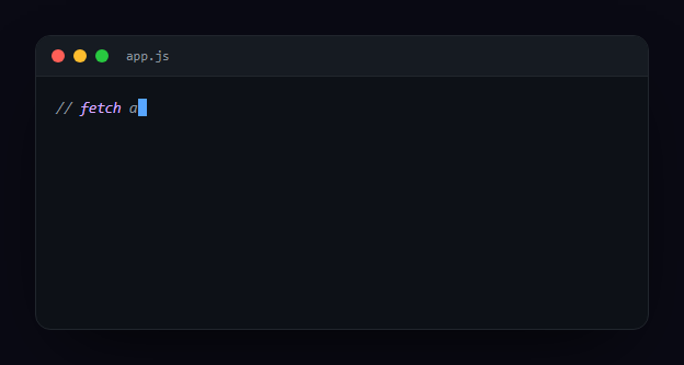 Screenshot of the Typing Code Editor snippet rendered live